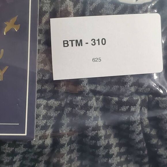 Lark + Grey Women’s Pull-On Pants Large Black White Houndstooth Stretch Ankle Tr - Picture 7 of 7